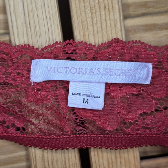 Victoria's Secret Red Lace Lingerie Size Medium, Open Back And Sheer - Picture 4 of 7